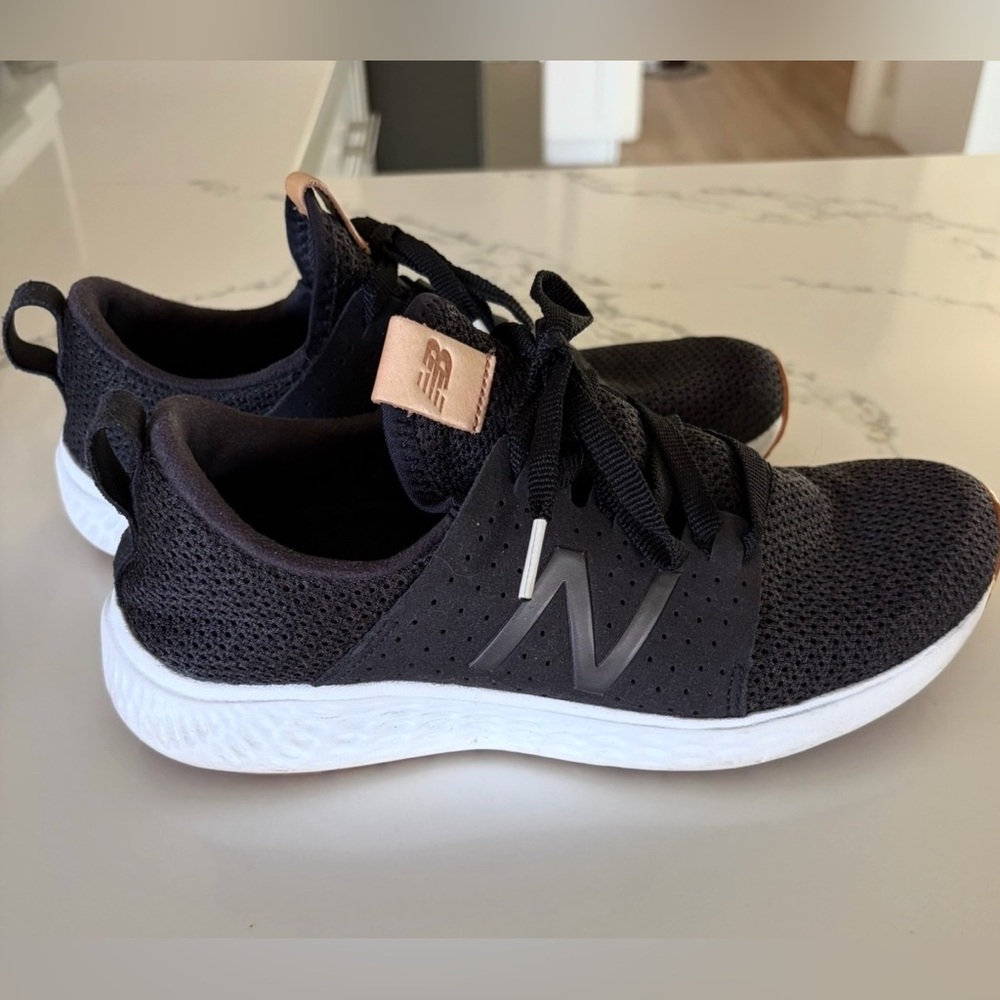 New Balance Fresh Foam Sneakers Womens Black Athleisure Running Walk Shoes Comfy